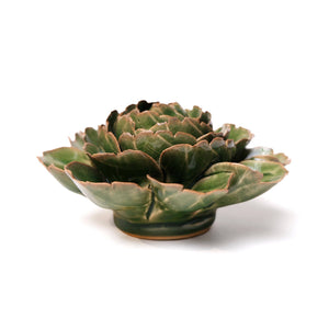 Ceramic Flower Wall Art Green Cabbage Flower