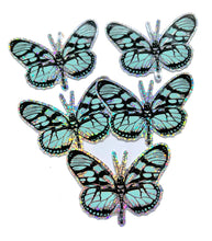Load image into Gallery viewer, Blue Butterfly Glitter Sticker
