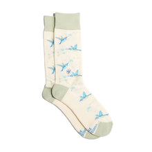 Load image into Gallery viewer, Socks that Protect Pollinators (Beige Hummingbirds)