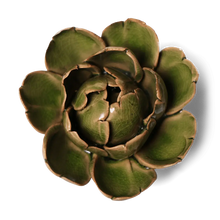 Load image into Gallery viewer, Ceramic Flower Wall Art Peony Green