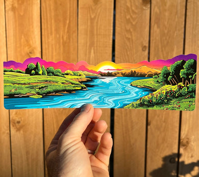 River Sunset Flyfishing Sticker Wrap