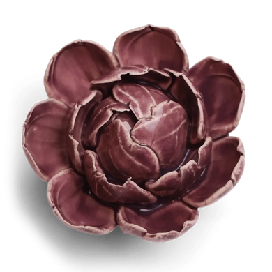 Ceramic Flower Wall Art  Peony Purple