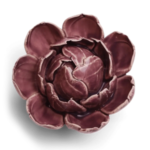Ceramic Flower Wall Art  Peony Purple