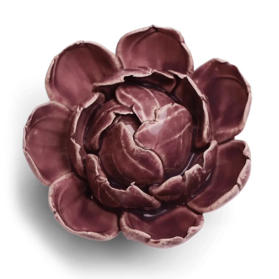 Ceramic Flower Wall Art  Peony Purple