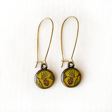 Load image into Gallery viewer, Pine Cone Bronze Earrings