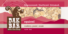Load image into Gallery viewer, Squirrel Bar - Peanut, Cranberry &amp; Sesame Seed Snack Bar