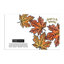 Load image into Gallery viewer, Fall Leaves - change can be beautiful Letterpress Card
