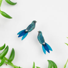 Load image into Gallery viewer, Blue Bird Earrings - SM