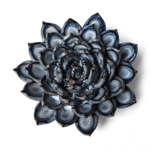 Load image into Gallery viewer, Ceramic Flower Wall Art Succulent Blue