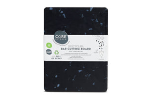 Recycled Plastic Cutting Board XS White Confetti on Black