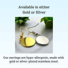 Load image into Gallery viewer, Wood Dangle Earrings Mountain Dawn