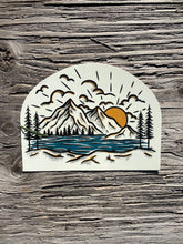 Load image into Gallery viewer, Sunrise Mountain Camping Nature Sticker