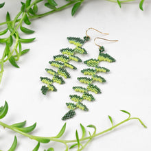 Load image into Gallery viewer, Fern - Glass Bead Earrings