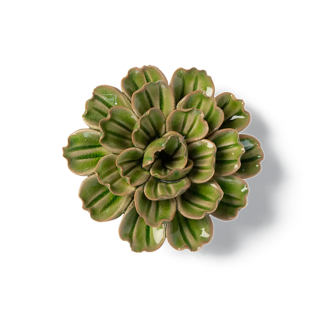 Ceramic Flower Olive Petunia