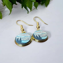 Load image into Gallery viewer, Forest Wood Dangle Earrings Twilight Tree