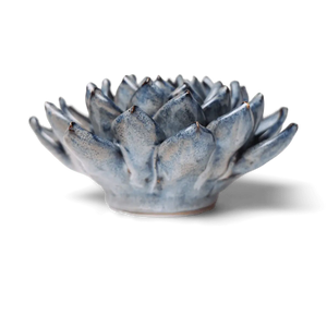 Ceramic Flower Wall Art Succulent Blue