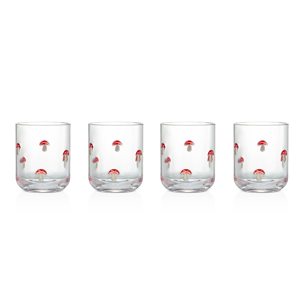 13.5oz Embossed Mushroom Tumblers 4pk