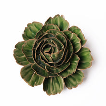 Load image into Gallery viewer, Ceramic Flower Wall Art Green Cabbage Flower