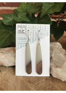 Wood & Resin Long Tear Drop Earrings