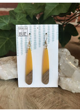 Load image into Gallery viewer, Wood &amp; Resin Long Tear Drop Earrings