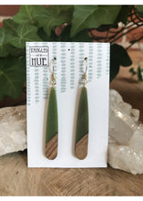 Load image into Gallery viewer, Wood &amp; Resin Long Tear Drop Earrings