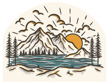 Load image into Gallery viewer, Sunrise Mountain Camping Nature Sticker