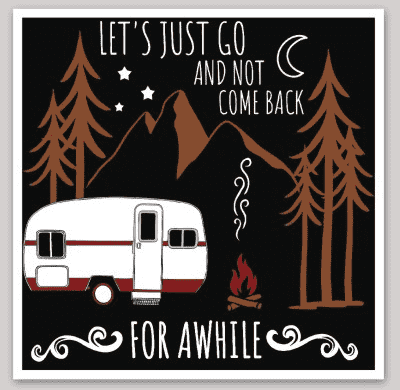 Let's Just Go Sticker