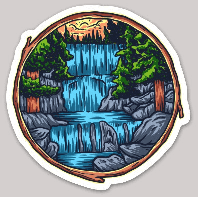 Chasing Waterfalls Sticker