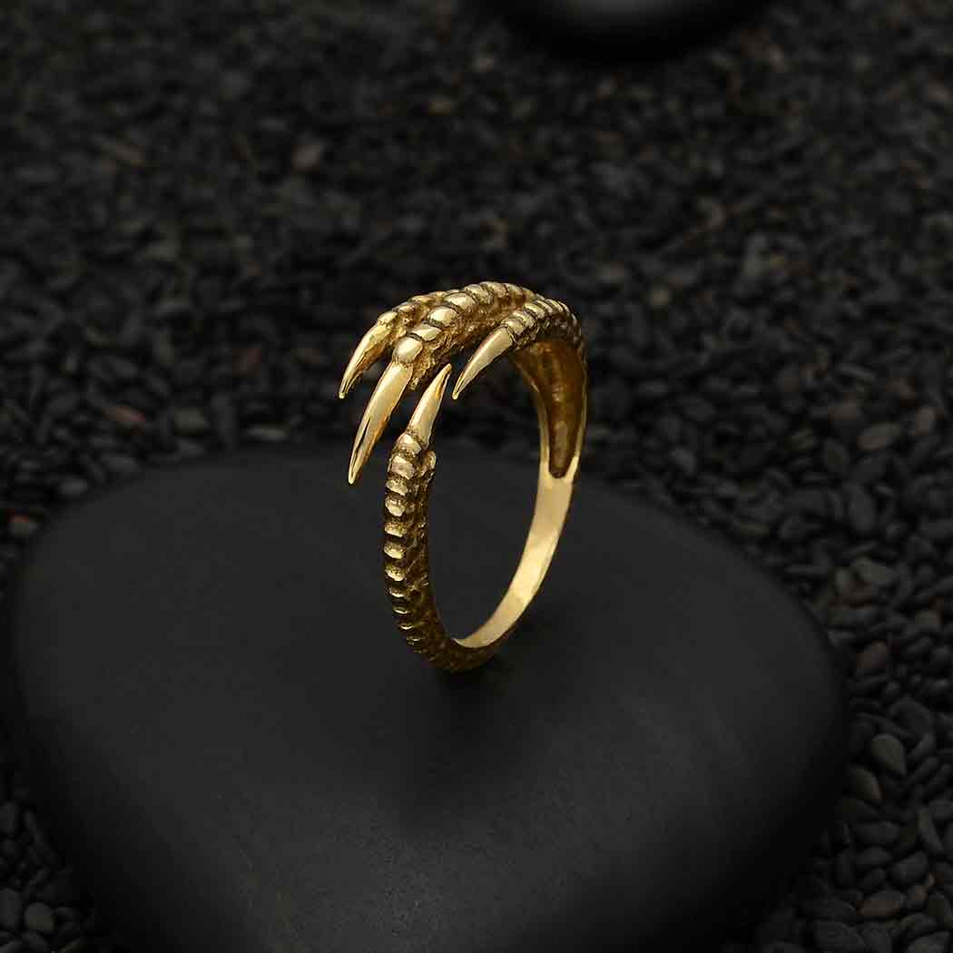 Adjustable Bird Claw Ring Bronze