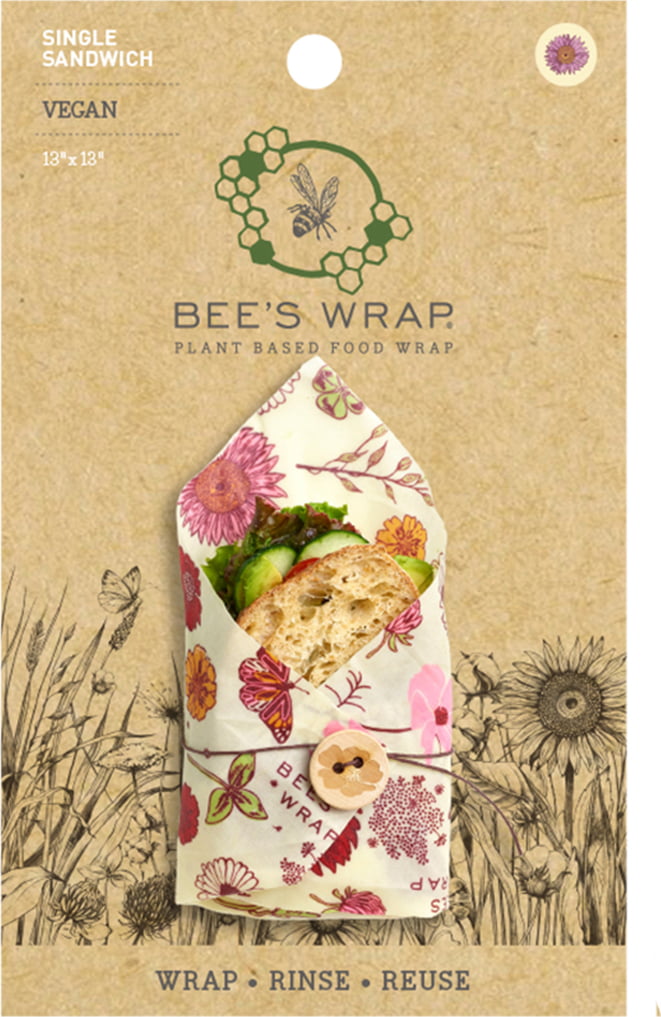 Single Sandwich Bees Wrap Meadow Magic Print