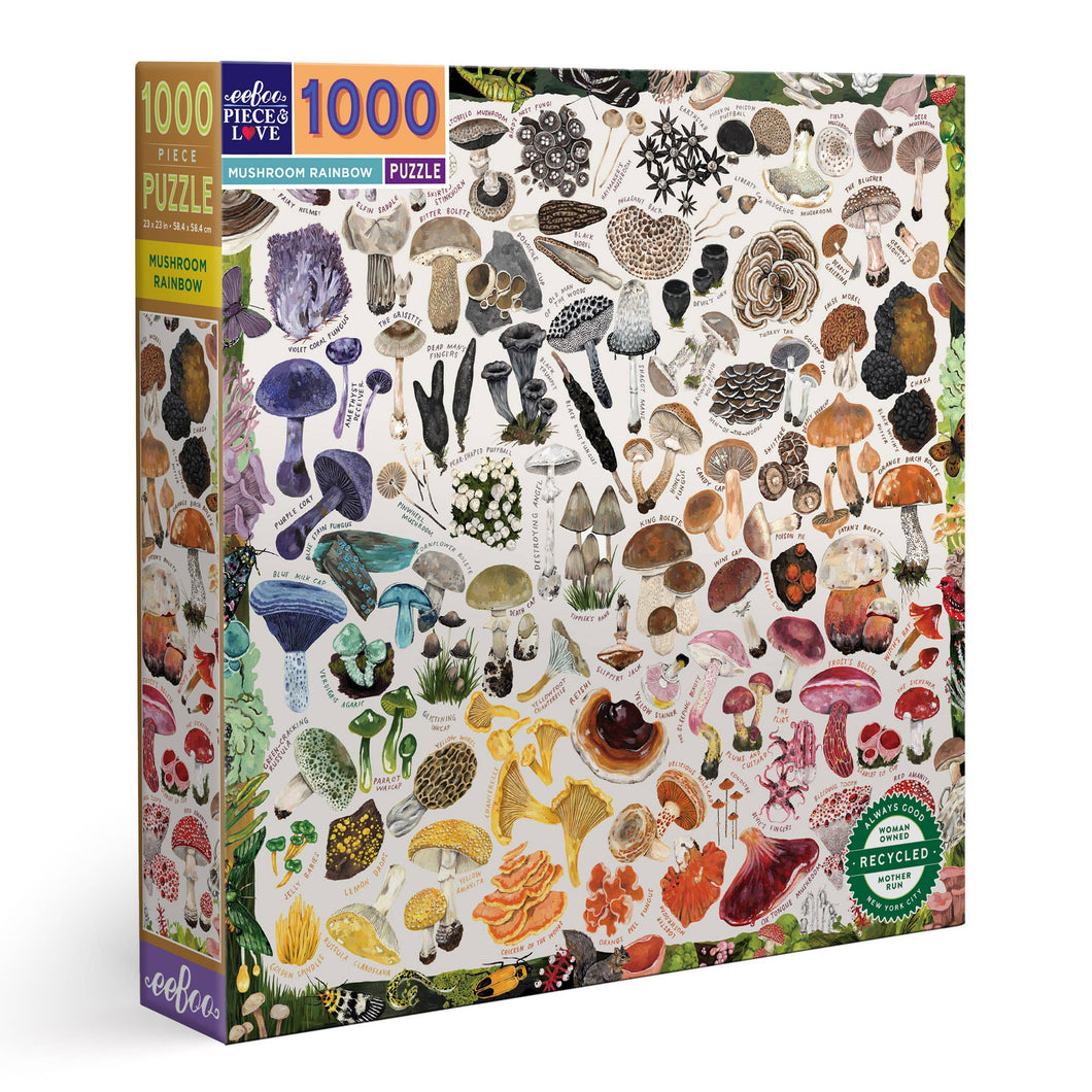 Mushroom Rainbow 1000 Piece Square Jigsaw Puzzle